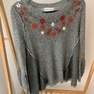 Embroidered sweater